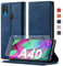 2023 Upgraded Handyhülle für Samsung Galaxy A40 Hülle Leder [mit A40 Schutzfolie] für Samsung A40 Hülle Klappbar Flip Case Cover 360 Stoßfeste Schutzhülle für Samsung Galaxy A40 Klapphülle (5,9 Zoll)