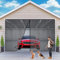 Zanzariera Magnetica Finestra 200x220 cm con Calamita Moschiera Tenda Magneti Facile Montaggio, per Porte Balcone Cucina Scorrevoli Garage, Versione-2023 Nero