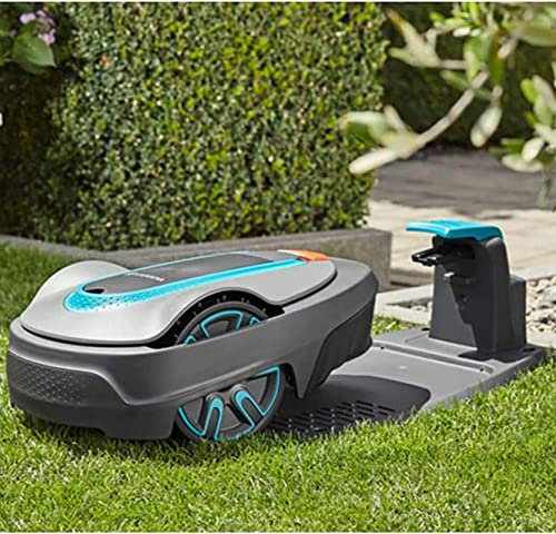 FUNNYBSG Rasaerba robotizzato Prato Fino a 500 m², pendenze Fino al 25%, Altezza di Taglio 20-50 mm, Display LCD, Protezione antifurto, Filo perimetrale Incluso, Gancio e connettore, 500 m²