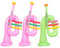 3stücke Teiliges Aufblasbares Musikinstrument Aufblasbare Trompete Horn Spielzeug Für Junge Mädchen Und Erwachsene Requisiten Für Partys Und Festlichkeiten PVC Material Einfache Lagerung