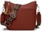 SOGYECS Umhängetasche Damen Klein Handtasche Damen Mittelgroß Schultertaschen Für Damen Leder PU Crossbody Bag Damen Breiter Gurt Rot