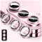 Kucheed Bling Camera Lens Protector for Samsung Galaxy Z Fold 4, 9H Tempered Glass Camera Cover Screen Protector, Glitter Automatic Alignment Individual Metal Rings Film Stickers