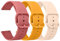 Oumida 3 Pièces 20mm 22mm Bracelet de montre en silicone, Colorée Sport Silicone Souple Bracelet en Dégagement Rapide avec boucle pour Femme Homme, 22mm(Rouge corail+Jaune clair+Rose)