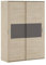 HOGAR24 ES Armario Puertas Correderas, Armario Juvenil, Color Puccini-Grafito, Medidas: 150 cm (Ancho) x 207,06 cm (Alto) x 55 cm (Fondo).