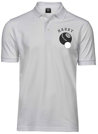 Personalised Lawn Bowls Polo TShirt for Men – Lawn Bowls Clothing & Gifts for Men – Custom Lawn Bowls Tee Style 1