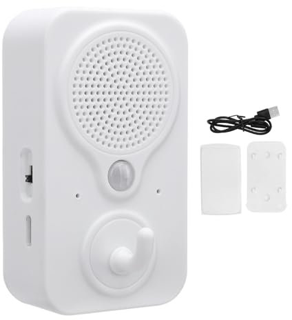 Motion Activated Sound Player, Welcome Doorbell DIY Voice Recordable PIR Infrared Motion Sensor Activated Voice Player, Body Detector for Door Greeter, Entry Alert