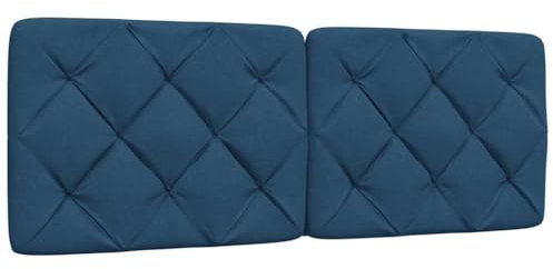vidaXL Kopfteil-Kissen Blau 120 cm Stoff, Kopfteilkissen, Kopfkissen, Lesekissen, Kopfteilpolster, Rückenkissen, Kissen-Kopfteil, Kopfteil Polster