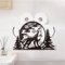 WADORN Étagère Porte Papier Toilette Wolf, Rangement Mural de Papier Toilette pour 8 Rouleau Supplémentaire Toilette en Métal d'animal Porte Rouleau de Papier pour Salle de Bain