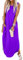 Chicrise Robe De Plage Femme D'éte sans Manches Robe Longue Respirant Robe Maxi Legere et Fluide Violet Grand 42-44