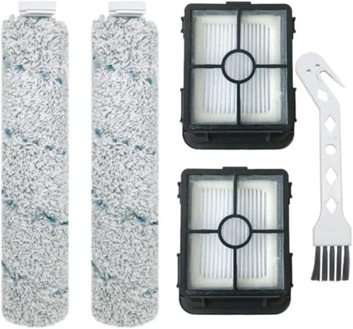 2 Multi-Surface Brush Roll + 2 Filters+ 1 Cleaning Brush, for Bissell for CrossWave Cordless Max 2554 2590 2596 2765 Series Wet Dry Vacuum Cleaner, Vacuum Replacement Kit