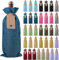36 Pcs Burlap Wine Bottle Bags Bulk with 36Pcs Gift Tags, Reusable Wine Gift Bags with Drawstrings for Wedding Birthday Party Favors Home Storage