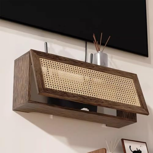 SLCXDPAT WiFi Router Storage Box Cabinet, Wifi Box Hider, Router Shelf, Modems Cover, for Bedroom Living Room, Office and Home(Small)