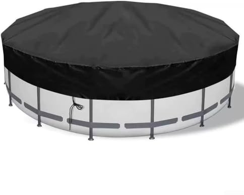 2,4 m runde Poolabdeckung, 244 cm, robuste PVC-Poolabdeckung, wasserdicht und staubdicht, Poolschutz, reißfest, für Boden und aufblasbare Pools im Freien