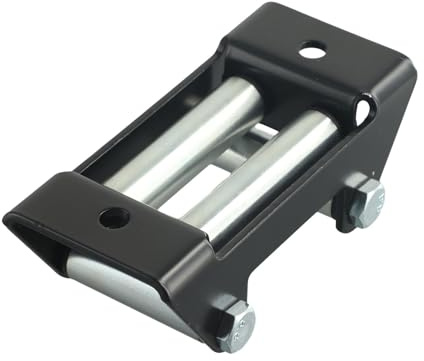 Guide-câble de treuil pour VTT, UTV, guide de câble à 4 voies avec capacité de 907,2 kg, construction en acier robuste avec rouleaux galvanisés, compatible avec la plupart des marques de treuil