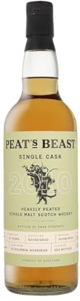Peat's Beast Single Cask 2010, Stark Getorfter Single Malt Scotch Whisky, Fassstärke 57%, Bourbon Hogshead, 0,70 Liter