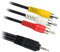 G09 Cavo audio/video – jack da 2,5 mm a 3 RCA RCA (Composite Video & Stereo Audio) – 150 cm cavo di collegamento per videocamera digitale, altoparlanti, ricevitori, TV e altro ancora