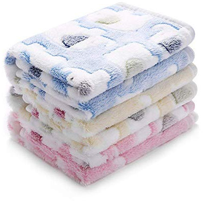 luciphia Hundedecke Katzendecke Waschbar, 1 Pack 3 Decken für Kleine Mittlere Hunde Katzen, Kuscheldecke Hund Flauschig Weiche Warme Fleece Haustier Decken, Hundedecke für Unterwegs, Sofa 76 * 52CM