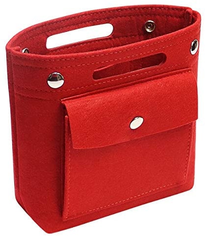 Soyizom Purse Organiser Insert for Tote Bag, Mini Bag Insert for Speedy Neverfull NeoNoe Noe BB, Red