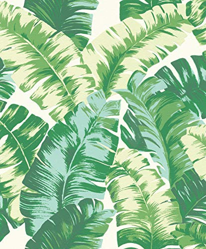 Rasch Tapeten Vliestapete (Exotic) grün Weiße 10, 05 M x 0, 53 M Yucatan 535648