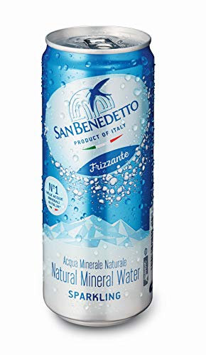 Acqua Minerale San Benedetto, Acqua minerale oligominerale Frizzante, Naturale, in Lattina, 24x33 cl