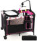DREAMADE 4 in 1 Kinderreisebett Klappbar, Babybett Höhenverstellbar mit Wickeltisch, Beistellbett mit Tragetasche, für Baby 0-36 Monate