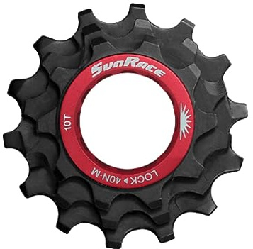 SUNRACE Gratis Ringmutter + 3 Ritzel 12V.