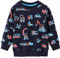 EULLA Kinder Jungen Sweatshirt Pullover Activewear Langarm Baumwolle Traktor Herbst Winter Oberteile 4 Jahre alt 1# Dunkelblau Traktor DE 104