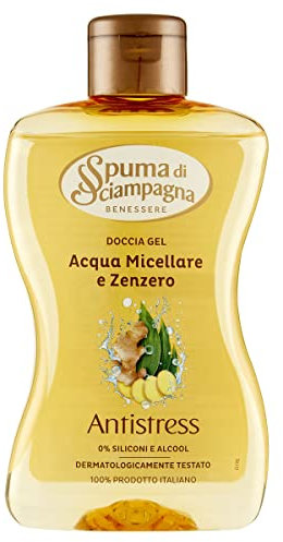Spuma di Sciampagna Doccia Gel Antistress Acqua Micellare e Zenzero 300 ml