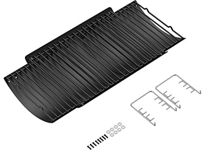 23 to 34 Adjustable Ash Pan for Charcoal Grill Chargriller 1224 1324 2121 2222 2123,Oklahoma Joe Charcoal Grill Royal Gourmet, Ash Pan with 2PC Fire Grate Hanger