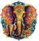 Blumuze Holzpuzzle Erwachsene 280 Stück, Mandala Elefant Holz Puzzle, Holzpuzzle Einzigartige Tierform Puzzleteile,Puzzle aus Tierteilen, Puzzle Holz Erwachsene mit Geschenkbox aus Holz-L-31 * 30cm