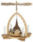 Richard Glaesser Pyramide Seiffener Kirche mit Kurrende für Teelicht und Kerzen aus Seiffen im Erzgebirge, 16046