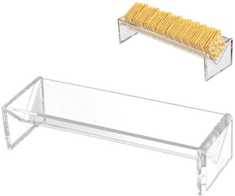Fmzrbnih - Bandeja Acrílica Transparente Rectangular para Servir Aperitivos y Galletas - Soporte para Exhibición de Alimentos - Ideal para Carnavales y Bodas