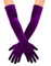Wisafory Guanti lunghi da donna, in velluto, lunghi al gomito, per feste, guantoni da sera, per carnevale, Halloween, feste, costume anni '20, colore: viola