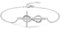 ZIPPICE Bracelet de cheville en argent 925 pour femme avec signe infini - Chaîne de cheville en forme de croix - Bijou d'été - Cadeau pour femme - Chaîne de cheville réglable de 22,7 cm + 5 cm, Normal