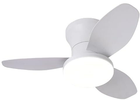 BEL AIR HOME - Ventilador de Techo TAURUS con Motor DC y Luz LED 24W, 6 Velocidades de Aire y 3 Temperaturas de Luz, Mando a Distancia Incluido, (MEDIANO BLANCO)