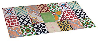 STOR PLANET Alfombra vinílica Acolchada Croma Mosaico 50 x 110 cm, Cloruro de polivinilo, Neutro