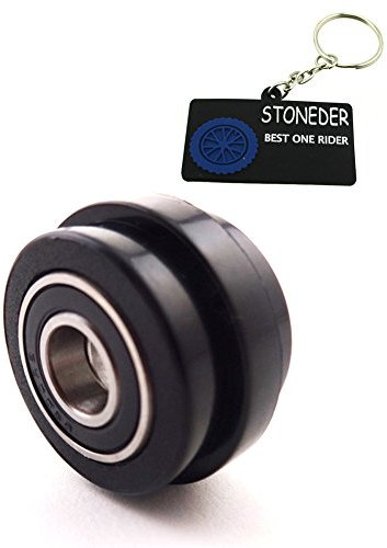 STONEDER Galet tendeur de chaîne Noir 10 mm ID Lip pour Pit Trail Dirt Moto Mini MX Motocross