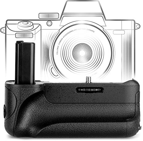 CELLONIC BG-3D Battery Grip Compatible with Sony Alpha 6000, 6300 - Camera Vertical Grip for NP-FW50 Batteries - Multifunction Portrait Handle Backup Battery Holder