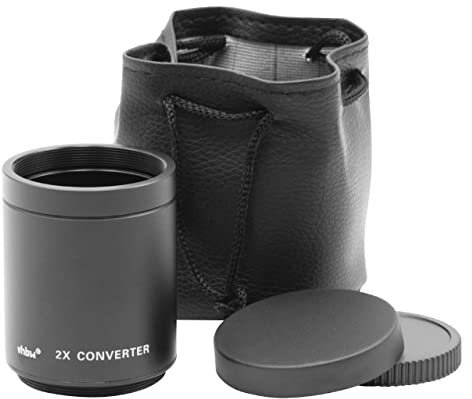 vhbw Telekonverter 2-Fach für T2, T-Mount Objektive für Kamera, Spiegelreflexcamera z.B. kompatibel mit Canon, Nikon, Sony Alpha, UVM.