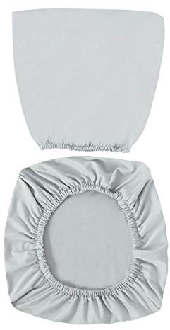 VOSAREA Office Chair Covers Stretch Computer Desk Chair Slipcovers Protector Removable Washable Chair Seat Cushion Protectors (Light Grey)