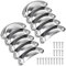 10 Pack Chrome Cabinet Handles - Cup Handles with Screws, Pull Knobs for Kitchen Cupboard, Wardrobe & Furniture (Chrome White)