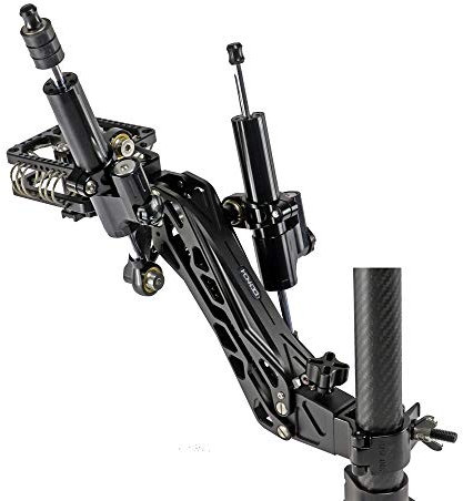 HONTOO Gimbal Amortisseur de Bras avec 2 amortisseurs hydrauliques Charge maximale 7kg pour DJI Ronin MX S RS2 SC2 Zhiyun Weebill Support de Voiture Vehicle Film (Arm Uniquement)