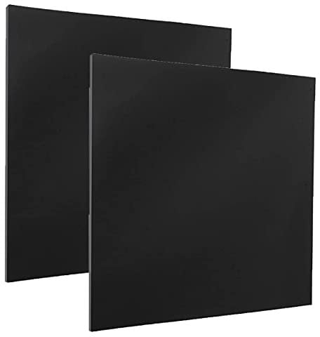 DRERIO 2 pcs ABS Plastic Sheets Boards 3mm Black Plastic Board Sheets Flexible Than Glass Sheet Moldable Than Acrylic Sheet Moldable Plastic Sheets for Craft Fender Liner, Home Decor(30 x 30cm)