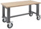 Fahrbare Werkbank 150 x 70 cm, Werktisch, Arbeitsplatte für Werkstatt, Hobby, Garage