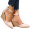 Kobilee Sandali Espadrillas Donna Zeppa Alto Eleganti Plateau Sandalo Bohemia con Tacco Chiuse Espadrillas Sandali Zeppa Platform Lacci Comode Sandali Estive Casual Punta Chiusa