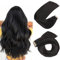 HotLulana Tape Extensions Echthaar Natürliches Schwarz Extensions Echthaar 20zoll/50cm 40Pcs 100g Skin Weft 100% Natürliche Tape in Extensions Echthaar Invisible Echthaar Extensions Tape #1B.