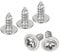 sourcing map ST3x8mm Phillips Pan Head Self-tapping Screw with Washer, 100pcs - 304 Stainless Steel Wood Screw Full Thread (Silver)