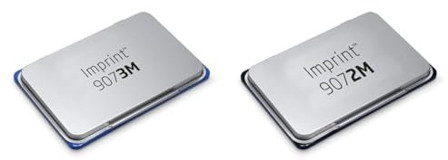 Imprint 9073M Stempelkissen Blau – Metall, Größe 12,5 x 8 cm & 9072M Stempelkissen Schwarz – Metall, Größe 11 x 7 cm