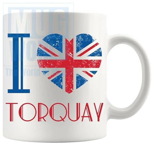 I Love Torquay Mug British Towns, British Gifts, Britain, Favourite Places, UK