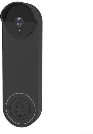 2Pcs Doorbell Silicone Case, Stylish Silicone Covers for Nest Wireless Doorbell Protect Your Doorbells(black)